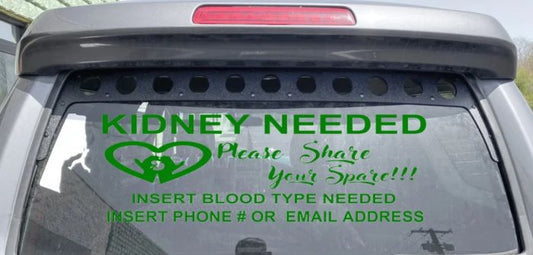 Vinyl decal boosts organ donation awareness.