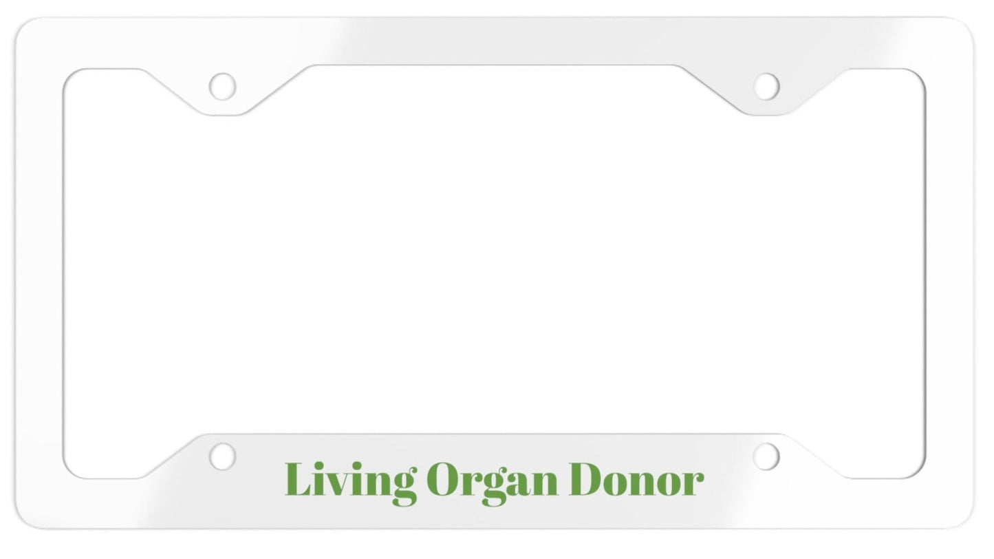 Organ Donor Metal License Plate Frame
