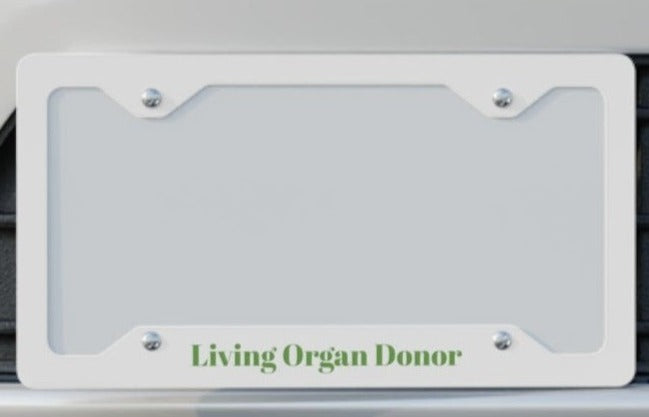 Organ Donor Metal License Plate Frame