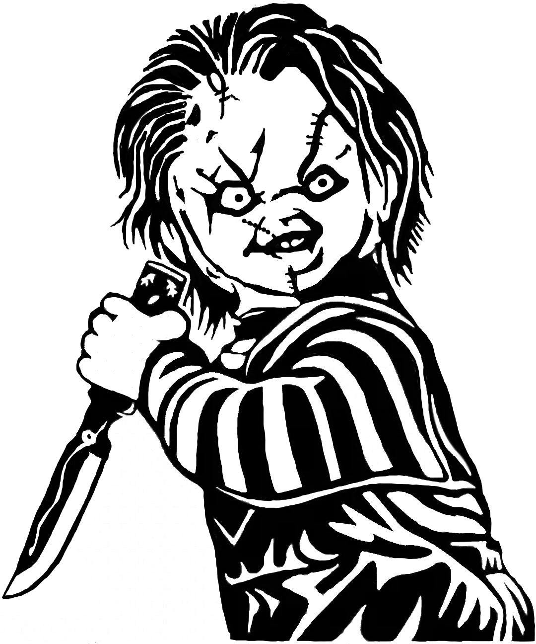 Chucky Sticker, Horror Sticker