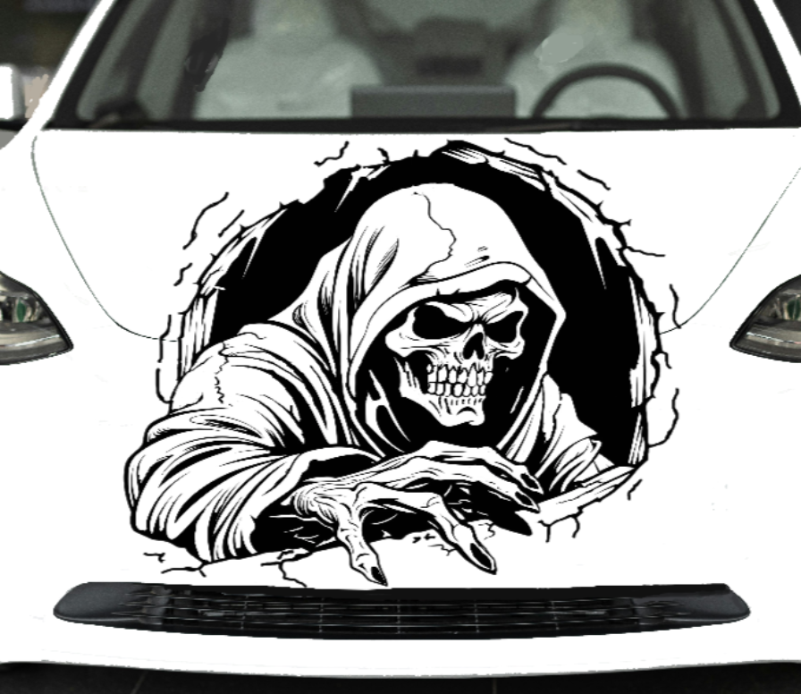 Grim Reaper Decal, Skull Decal, Skull Sticker