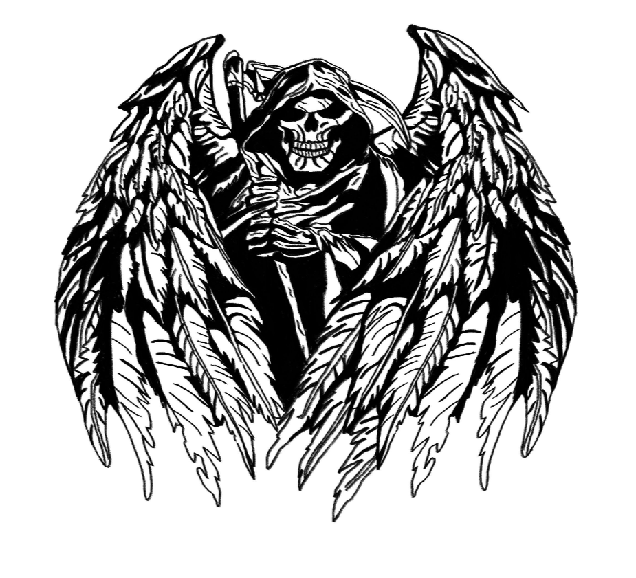 Grim Reaper Decal, Skull Decal, Skull Sticker
