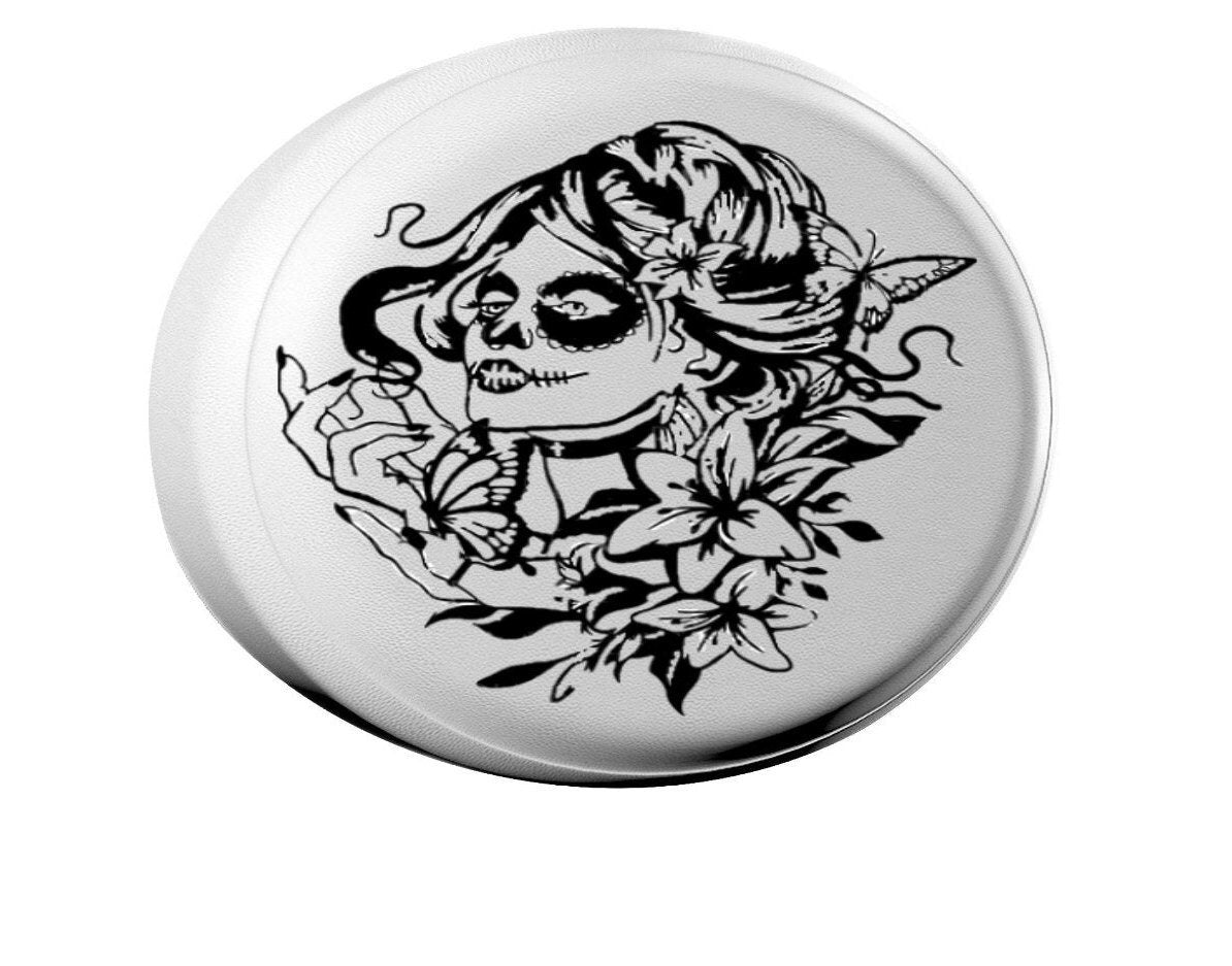 Skull Girl Decal, Skull Girl Sticker, Sugar Skull, Female Skull Decal, Female Skull Sticker, Girly Skull Decal, Girl Skull Sticker