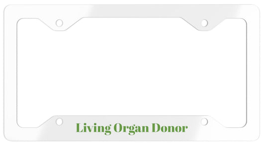 Organ Donor Metal License Plate Frame
